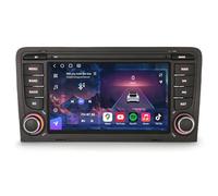Erisin Qualcomm 8-cœur 8GO+128GO 7 Pouces Android 14 Autoradio Bluetooth GPS Navigateur pour Audi A3 S3 RS3 RNSE-PU CarPlay sans Fil Android Auto WiFi 4G DSP USB RDS Dab+ IPS Écran Tactile Canbus