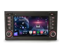 Erisin Qualcomm 8-cœur 8GO+128GO 7 Pouces Android 14 Autoradio Bluetooth GPS Navigateur pour Audi A4 B7 B9 S4 RS4 8E 8F RNS-E Seat Exeo CarPlay sans Fil Android Auto WiFi 4G DSP USB RDS Dab+ Canbus