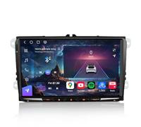 Erisin Qualcomm 8-cœur 8GO+128GO Android 14 Autoradio Bluetooth 5.1 pour VW Golf 5/6 Passat B6 Jetta Caddy Polo T5 Touran Seat Skoda Beetle 9" GPS Stéréo CarPlay Android Auto Dab+ DSP WiFi 4G Canbus