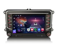 Erisin Qualcomm 8-cœur 8GO+128GO Android 14 Autoradio Bluetooth 5.1 pour VW Golf 5/6 Passat B6 Jetta Caddy Polo T5 Touran Seat Skoda Beetle 7" GPS Stéréo CarPlay Android Auto Dab+ FM DSP WiFi 4G USB