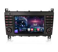 Erisin Qualcomm 8GO+128GO 7 Pouces Android 14 Autoradio Bluetooth GPS Navigateur pour Mercedes Benz Classe C W203 Classe CLC W203 C180 Classe G W463 CarPlay Android Auto WiFi 4G DSP USB Dab+ Canbus