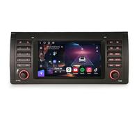 Erisin Qualcomm 8GO+128GO Android 16 Autoradio Bluetooth pour BMW X5 E53 | 7 pouces Écran tactile IPS Stéréo GPS Navigateur CarPlay Android Auto Wifi 4G DSP USB DAB+ FM RDS Canbus Commande au volant
