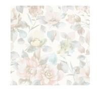 Erismann 10250-05 Papier peint intissé Motif fleurs Blanc/rose/bleu