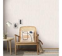 Erismann 10322-02 Papier peint intissé Beige métallisé uni à rayures Aspect crépi