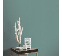 Erismann 10444-07 Elle Papier peint intissé, aspect lin, structure textile unie, vert