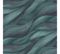 3D Effet Vague Vinyle Papier Abstrait Décontracté Chic Erismann 10257-18 Teal