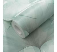 Erismann Ginko Dream Papier Peint Vinyle Sarcelle 1047018 Élégant Botanique