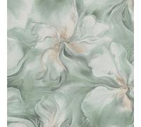 Erismann Papier peint Aurora Liquid Marble Swirl – Métallisé, floral, turquoise (10514-18)