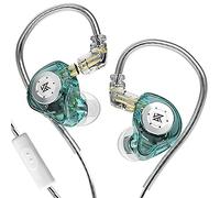 ERJIGO EDXPro KZ EDX Écouteurs intra-auriculaires HiFi Stéréo Stéréo Stéréo IEM Filaire IEM Isolation du Bruit Casque Sport Écouteurs Écouteurs avec Câble Amovible pour Musicien Audio (avec Micro, Cyan Translucide)