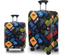 ERKIES Housse de protection de valise tendance simple élastique lavable et anti-taches pour valises à 4 roues de 19-30 pouces, 02, xl, Mode simple