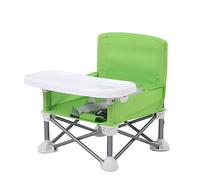 ERKIES Siège bébé de voyage, chaise de camping portable Toddler pliable, avec plateau repas amovible pour garçons et filles de 0 mois à 6 ans (vert)
