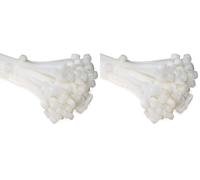 ERKO 100 pièces d'attaches de câble professionnelles 300 x 3,6 mm Poignée d'attache de câble couleur blanc, résistante à la température (Lot de 2)