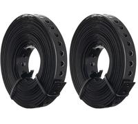 ERKO Bande perforée de montage galvanisé 19 mm x 10 m ixation de câbles, conduites et tuyaux, diamètre des trous 6,5 mm, espacement des trous 15 mm, solution de fixation robuste (Lot de 2)