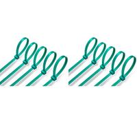 ERKO Collier de Serrage 200x3,6mm, 100 pcs, Vert (Lot de 2)