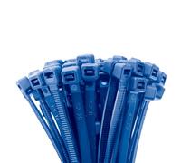 ERKO Colliers de câbles détectables Bleu 200 x 3.6 mm 100 pièces Résistance aux UV Colliers de câbles pour conteneurs de transport, Matériau contenant du métal, Premium, UL 94-V2, Polyamide 6.6