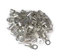 ERKO Cosses à anneau pour câbles électriques pour vis M10 et une taille de câble de 16 mm² 100 pièces Cuivre étamé galvanisé, fabriqués selon la norme DIN 46234