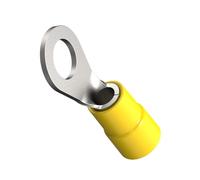 ERKO Cosses à anneau pour câbles électriques pour vis M10 et une taille de câble de 25 mm² 50 pièces Isolation en polyamide, Cuivre étamé galvanisé, fabriqués selon la norme DIN 46234