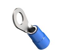 ERKO Cosses à anneau pour câbles électriques pour vis M8 et une taille de câble de 16 mm² I 100 pièces I Isolation en polyamide I Cuivre étamé galvanisé I fabriqués selon la norme DIN 46234