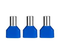 ERKO Cosses doubles 100 Pièces Embouts de Câblage, Section des fils 16 mm2 Longueur 14 mm cosses professionnelles en cuivre électro-zingué avec isolation en polyamide