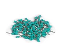ERKO cosses sertir embout de fil 100 pièces, section transversale du fil 0,34 mm², longueur 6 mm, cosses professionnelles en cuivre galvanisé avec isolation en polyamide, connecteurs pour électriciens