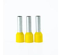 ERKO cosses sertir embout de fil 50 pièces, section transversale du fil 25 mm², longueur 22 mm, cosses professionnelles en cuivre galvanisé avec isolation en polyamide, connecteurs pour électriciens