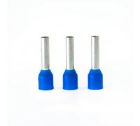 ERKO de manchons pour fils 100 pièces, section transversale du fil 2,5 mm², longueur 10 mm, cosses professionnelles en cuivre galvanisé avec isolation en polyamide, connecteurs pour électriciens