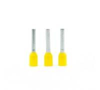 ERKO de manchons pour fils 100 pièces, section transversale du fil 6 mm², longueur 18 mm, cosses professionnelles en cuivre galvanisé avec isolation en polyamide, connecteurs pour électriciens
