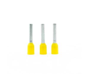 ERKO de manchons pour fils 100 pièces, section transversale du fil 6 mm², longueur 18 mm, cosses professionnelles en cuivre galvanisé avec isolation en polyamide, connecteurs pour électriciens