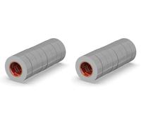 ERKO Ruban adhésif isolant électrique Gris 19mm x 20m 8 pièces PVC - Réparation de câbles électriques - Très flexible avec une forte adhérence - Résistant aux produits chimiques, chatertone (Lot de 2)