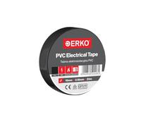 ERKO Ruban adhésif isolant électrique Noir 19mm x 20m PVC - Réparation de câbles électriques - Très flexible avec une forte adhérence - Résistant aux produits chimiques, chatertone