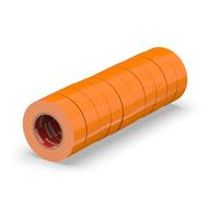 ERKO Ruban adhésif isolant électrique PVC 15mm x 10m 10 pièces Orange, Réparation de câbles électriques, Très flexible avec une forte adhérence, Résistant aux produits chimiques, chatertone