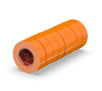 ERKO Ruban adhésif isolant électrique PVC 19mm x 20m 8 pièces Orange - Réparation de câbles électriques - Très flexible avec une forte adhérence - Résistant aux produits chimiques, chatertone