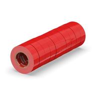 ERKO Ruban adhésif isolant électrique PVC 15mm x 10m 10 pièces Rouge, Réparation de câbles électriques, Très flexible avec une forte adhérence, Résistant aux produits chimiques