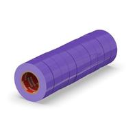 ERKO Ruban adhésif isolant électrique PVC 15mm x 10m 10 pièces Violet - Réparation de câbles électriques - Très flexible avec une forte adhérence - Résistant aux produits chimiques