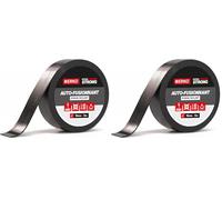 ERKO Ruban isolant autocollant Noir 5m x 19mm x 0.76mm Ruban de réparation universel pour tuyaux, câbles, outils, joints sanitaires, caoutchouc élastique (Lot de 2)