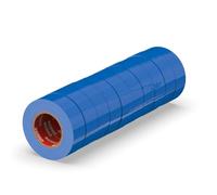 ERKO Ruban Isolant Électrique PVC 15mm x 10m, 10pcs, Bleu, Chatterton | Résistant à l'eau, autocollant et flexible, idéal pour les électriciens, la réparation de câbles et le bricolage