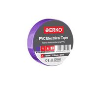 ERKO Ruban Isolant Électrique PVC 19mm x 20m, Violet, Chatterton | Imperméable, autocollant et flexible, idéal pour les électriciens, la réparation de câbles et le bricolage
