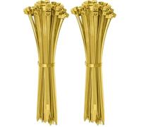 ERKO Serre-câbles électriques Beige, bambou 150 x 2,5 mm petit 100 pièces, Colliers de serrage Professionnelles, Court, Solide, Résistante à la température, Pour le jardin, le garage, la maison