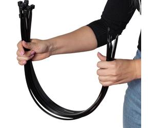 ERKO Serre-câbles électriques noir 540 x 7,6 mm 100 pièces, Résistantes à la traction de 54 kg, Colliers de serrage Professionnelles, Super solide, Long, Résistante à la température