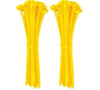 ERKO Serre Câbles Jaune 200 x 3,6 mm 100 pièces, pour sécuriser, pour le stockage, l'organisation, les chantiers et la gestion des câbles, pour l'intérieur et l'extérieur, Court (Lot de 2)