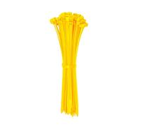 ERKO Serre Câbles Jaune 200 x 3,6 mm 100 pièces, pour sécuriser, pour le stockage, l'organisation, les chantiers et la gestion des câbles, pour l'intérieur et l'extérieur, Court