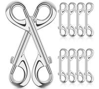 ERKOON Mousquetons extra larges de 11,9 cm à double extrémité, capacité de charge de 99,8 kg, boucles en alliage de zinc pour chats, chiens, chevaux, mousqueton à gâchette robuste pour seau à eau