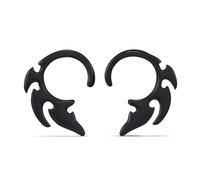 ERKUOO 1 paire de tunnels d'oreille gothiques pour oreilles étirées - Double écarteur avec motifs de lame en aile, 2G à 2,5 cm, bijoux pour piercing corporel pour femme, 5/8"=16mm, Métal, Pas de