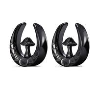 ERKUOO Lot de 2 écarteurs d'oreille en forme de champignon en acier chirurgical 8 mm à 25 mm, 1/2''=12mm, Métal, Grès