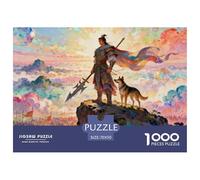 Erlang Shen, Puzzle De 1000 Pièces, Défi Amusant Et Moment De Détente, Idéal comme Cadeau Ou Décoration Murale, À Partir De 12 Ans, Mythological Figure, 70x50cm/1000pcs