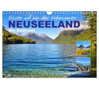 Erlebe mit mir das Naturwunder Neuseeland die Südinsel (Wandkalender 2026 DIN A4 quer), CALVENDO Monatskalender: Die Südinsel Neuseelands besticht durch seine abwechslungsreiche Natur.