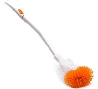 ERLUN Brosse De Toilette, Brosse De Toilette Incurvée en Plastique, Design Incurvé, Outil De Nettoyage Angulaire, Bord De Coin De Toilette pour Un Nettoyage en Profondeur sous Le Rebord