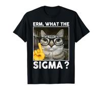 Erm, What The Sigma? Cat Meme Drôle Chat avec Lunettes de Soleil T-Shirt