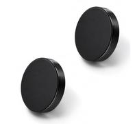 Ermenlifiqq 2 pièces Support magnétique Rond pour téléphone Voiture avec Pad adhésif, Support Autocollant pour Smartphone et Navigation, Compact, sans Outil, pour Surfaces Lisses