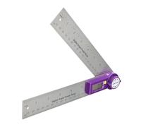 Ermenrich Verk DR30 Règle Numérique 2-en-1 0-360° 400 Mm Affichage Lcd Bouton Hold Acier Inoxydable Outil de Mesure pour Construction, Menuiserie et Charpenterie